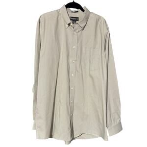 Eddie Bauer Men's sz XLTall Wrinkle Resistant Relaxed Fit 100% Cotton LS Shirt